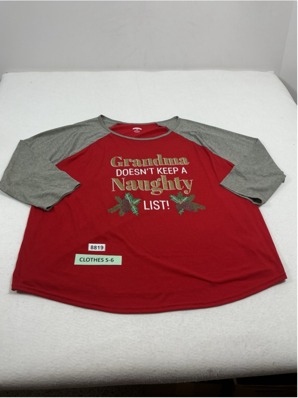 Womans Excellent Holiday Time Christmas Shirt 2X Multicolor Pullover 3/4 Sleeve